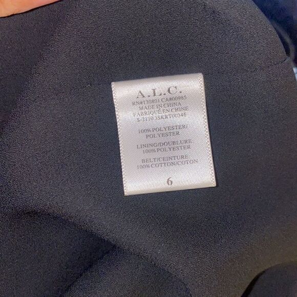 A.L.C. NWT Carter Pleated Mini Skirt Black Gold Silver Size 6 - Picture 14 of 16